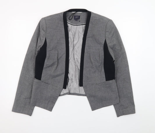 Marks and Spencer Women’s Grey Blazer Size 14 Regular Fit Work Jacket