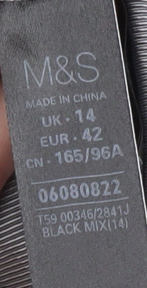 Marks and Spencer Women’s Grey Blazer Size 14 Regular Fit Work Jacket