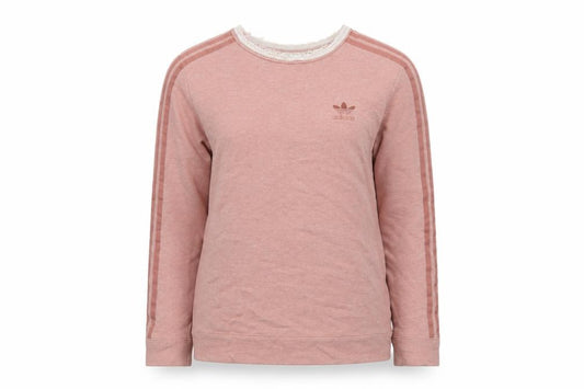 Adidas Womens Pink Crew Neck Long Sleeve Pullover Sweatshirt UK 8