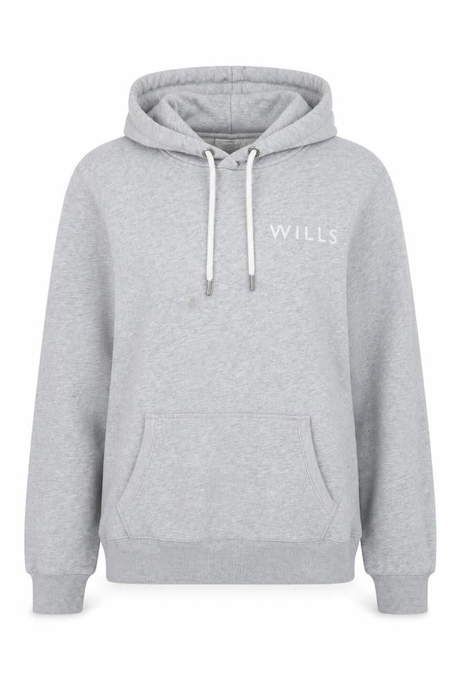 Jack Wills Women's Grey Pullover Hoodie UK 12 with Logo Print