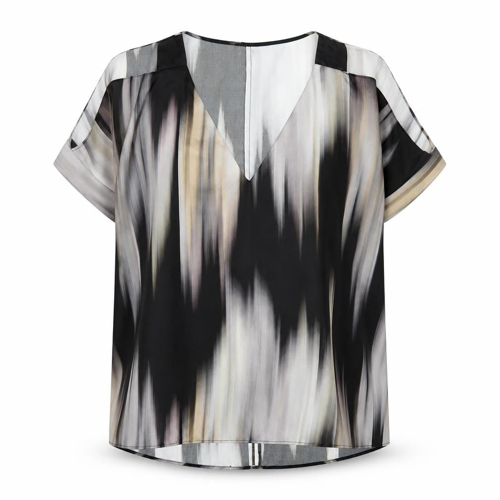 River Island Women’s Multicoloured V-Neck Tunic Blouse Size 16