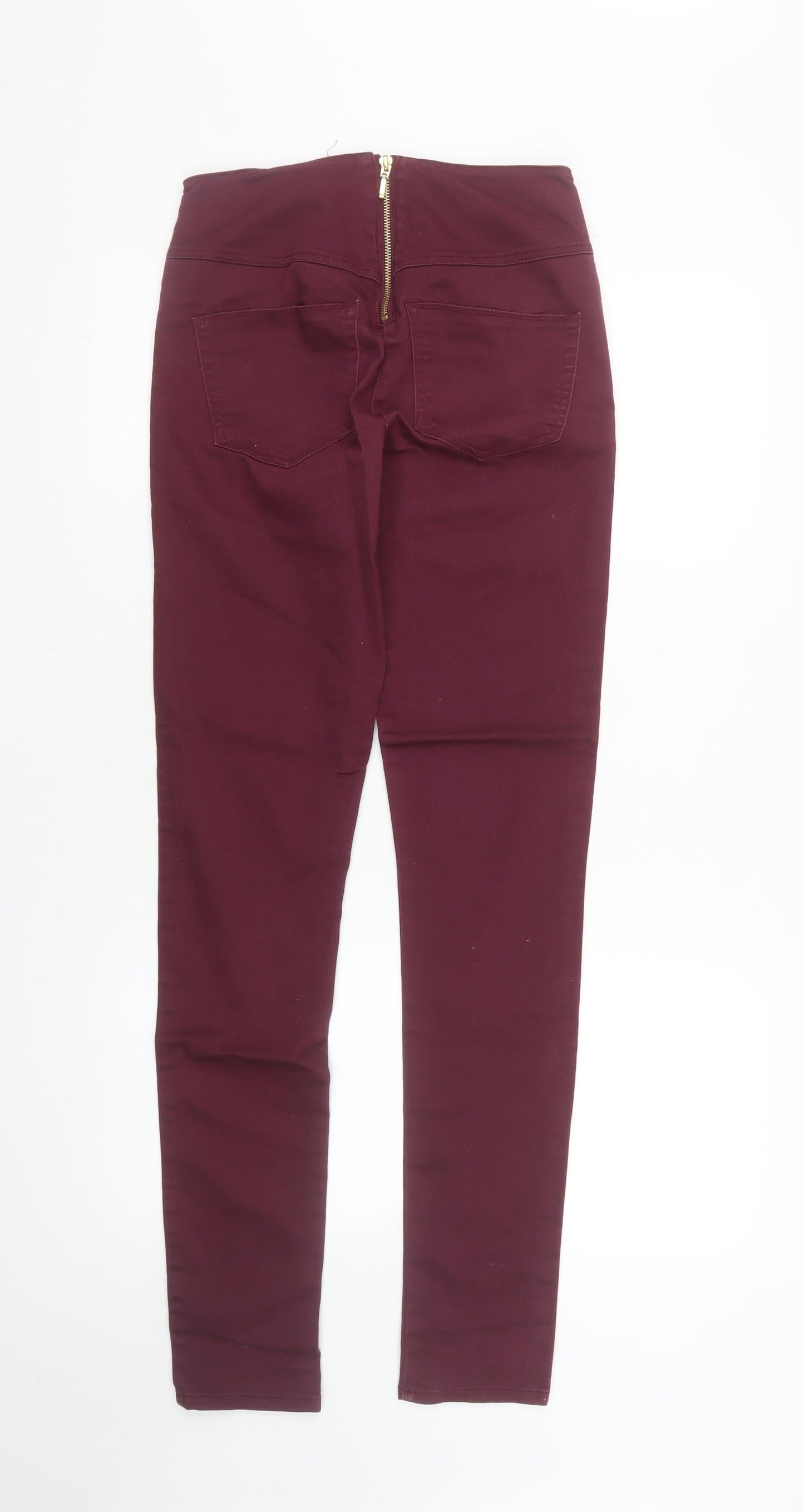 VERO MODA Women's Red Skinny Stretch Jeans XS Slim Fit Mid Rise