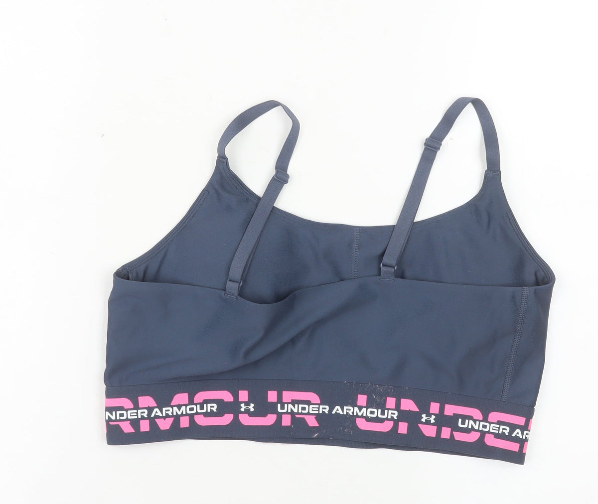 Preloved Under Armour Womens Navy Medium Sports Bra Adjustable Straps - Detail