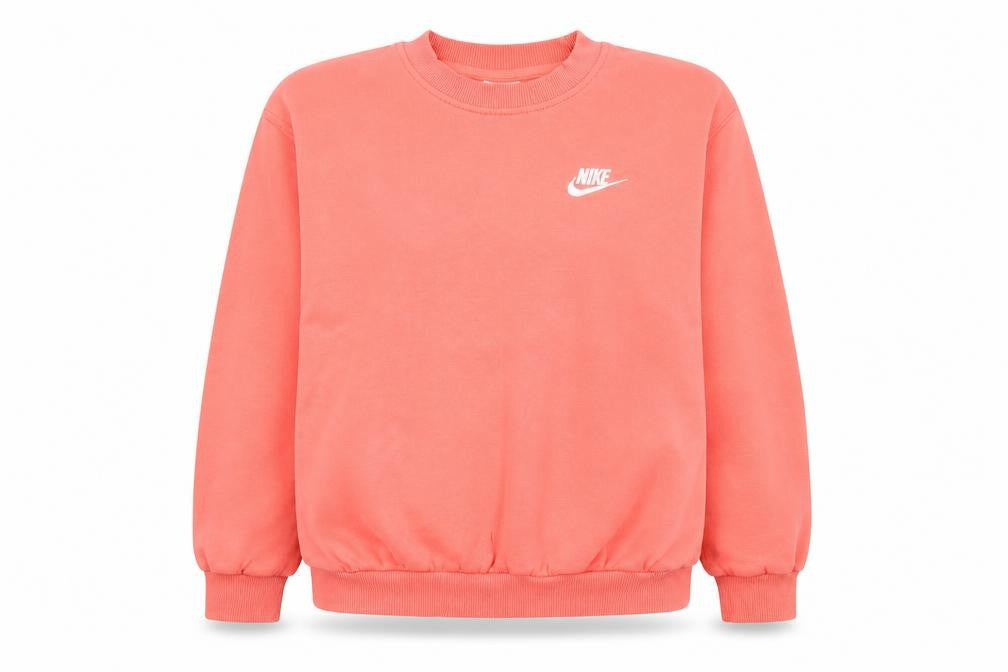 Nike Girls Pink Crew Neck Pullover Sweatshirt Size S 128-137cm