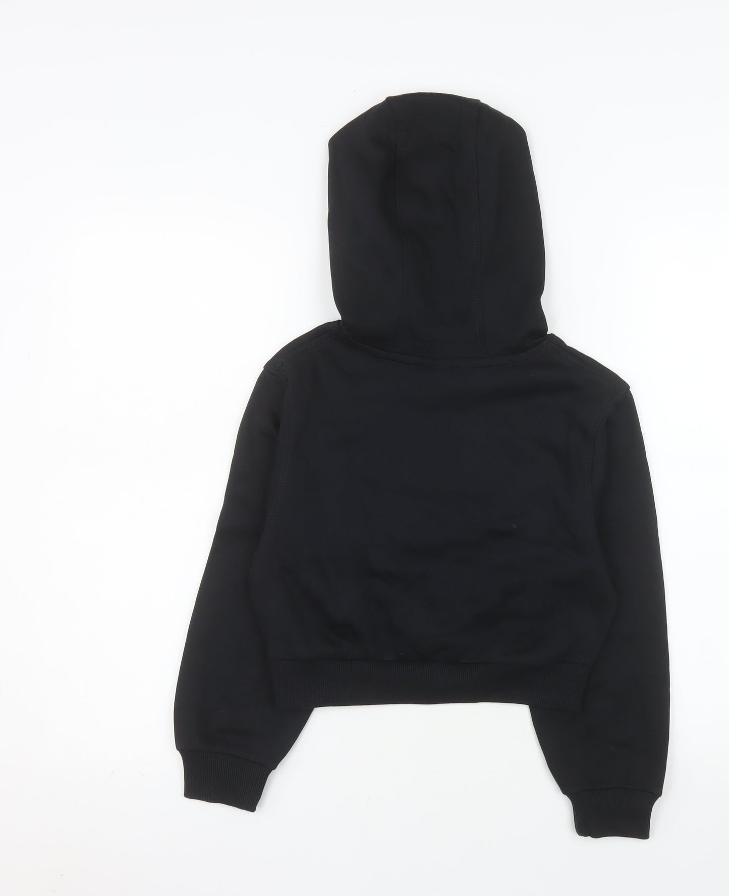 Nike Girls Black Pullover Hoodie Size 7-8 Years Fleece Logo Sweatshirt
