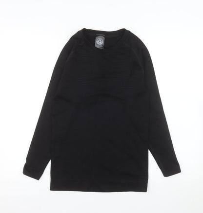 Additional front view of Crivit Women's Black Long Sleeve Athletic T-Shirt, size 12