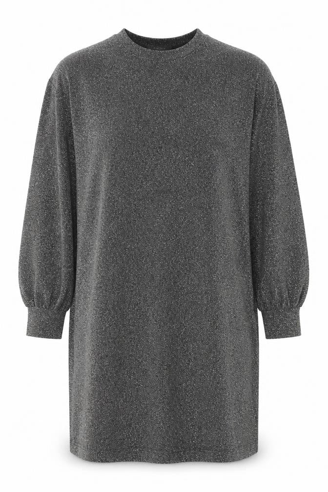 Primark Women’s Silver Glitter Shift Dress Size 14 Long Sleeve Party