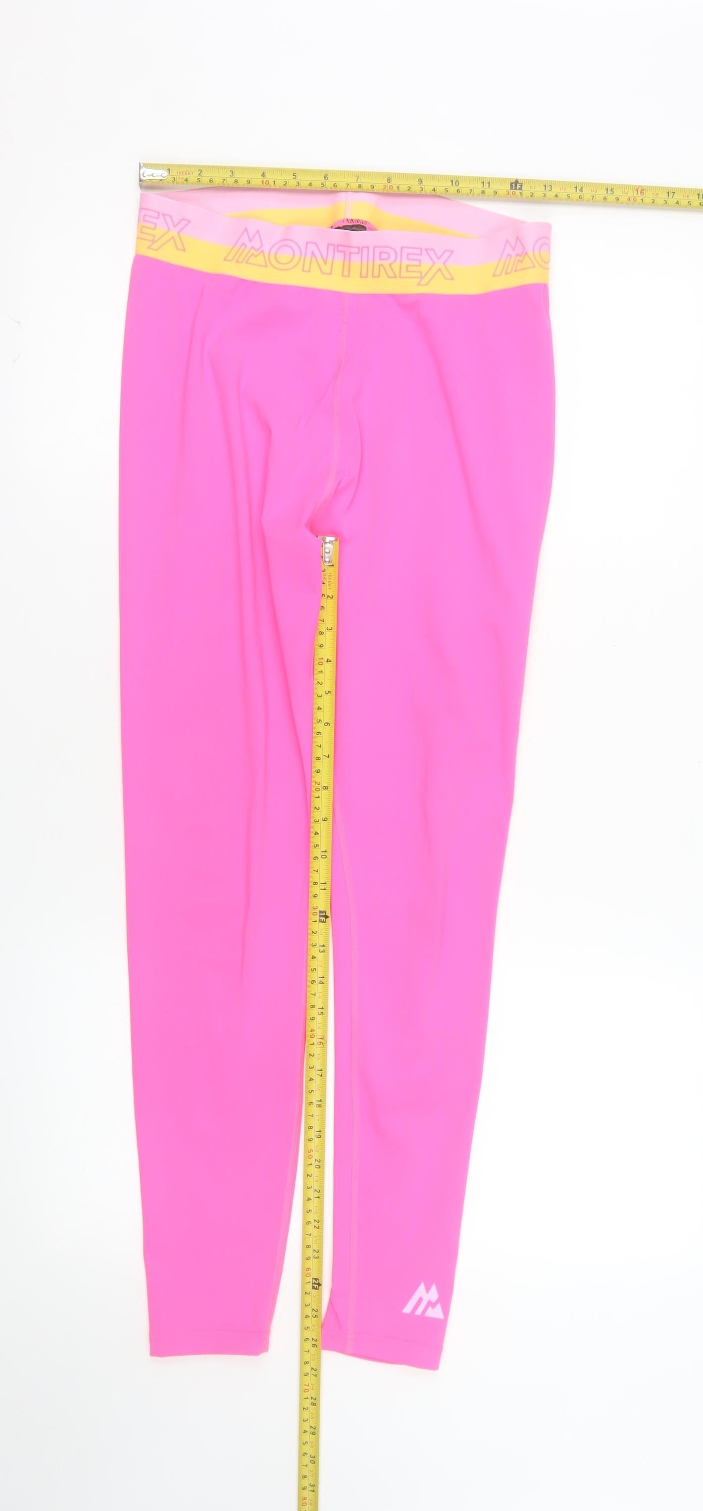 Montirex Womens Pink Slim Fit Leggings Size M Activewear