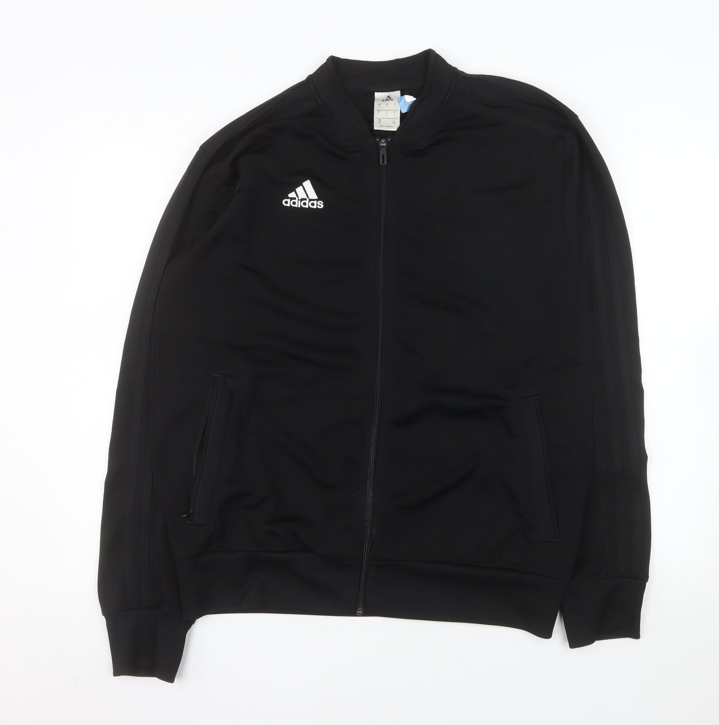 Adidas Women's Black Full Zip Bomber Jacket Size L Sportswear
