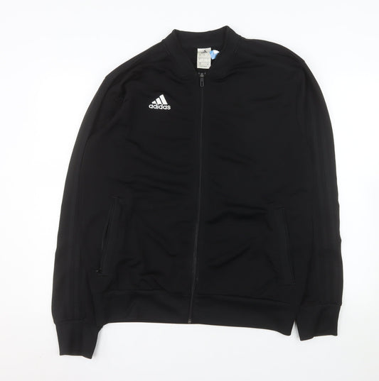 Adidas Women's Black Full Zip Bomber Jacket Size L Sportswear