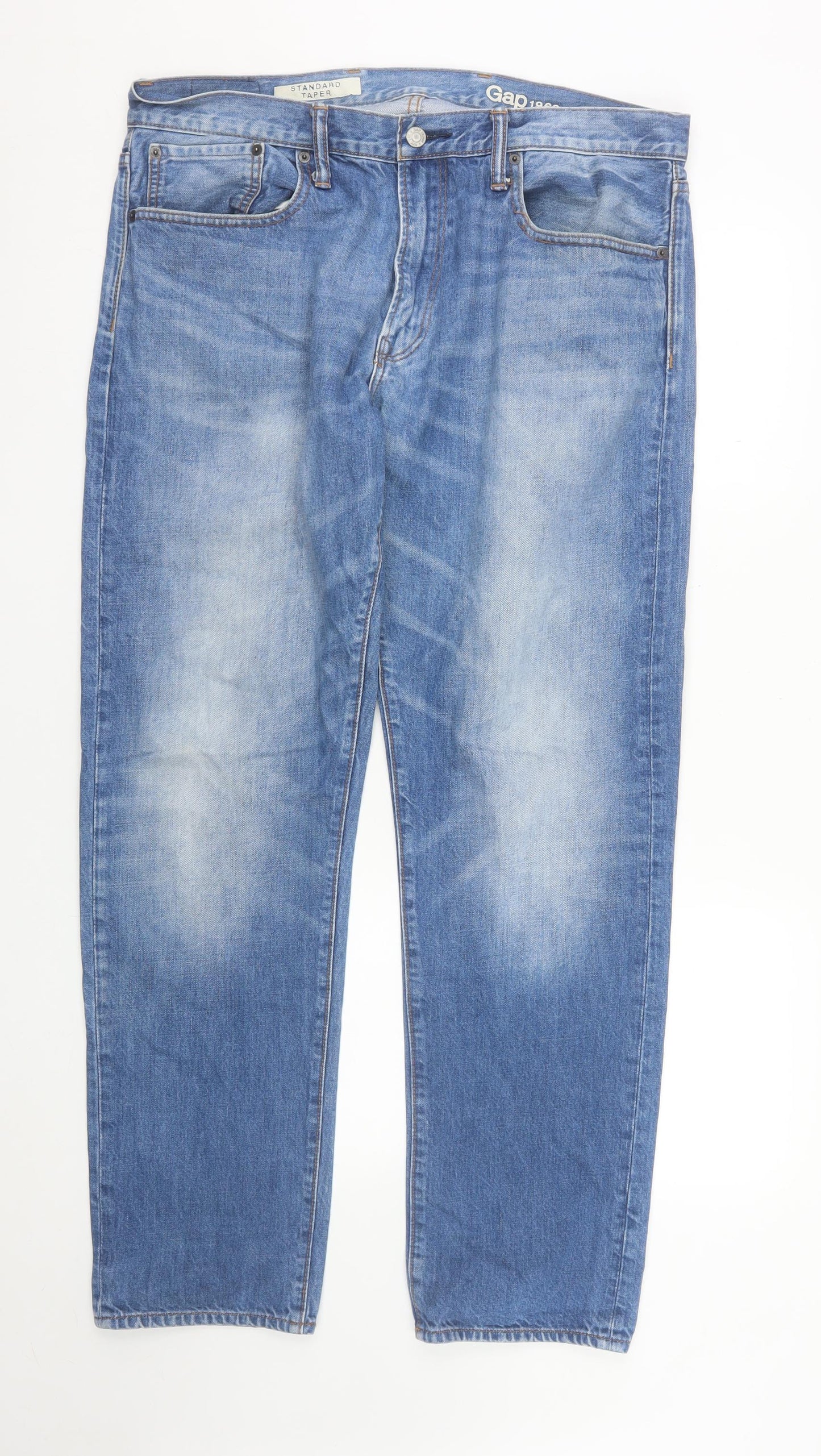 Gap 1969 Men's Blue Standard Tapered Denim Jeans Size 36X32