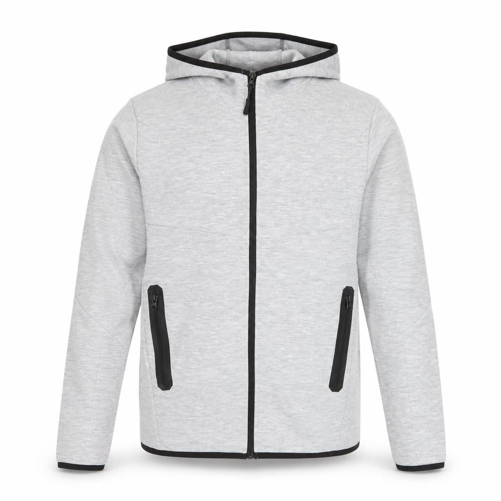 Jack & Jones Men's Grey Hooded Full Zip Jacket Size S