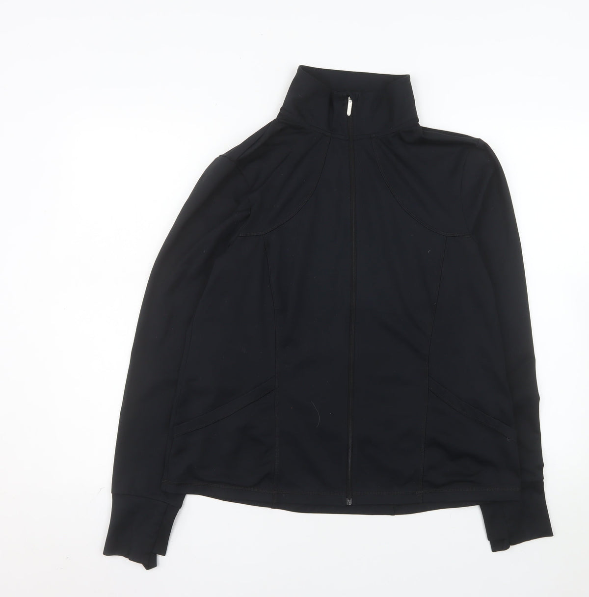 Apana Women's Black Full Zip Activewear Track Jacket Size L