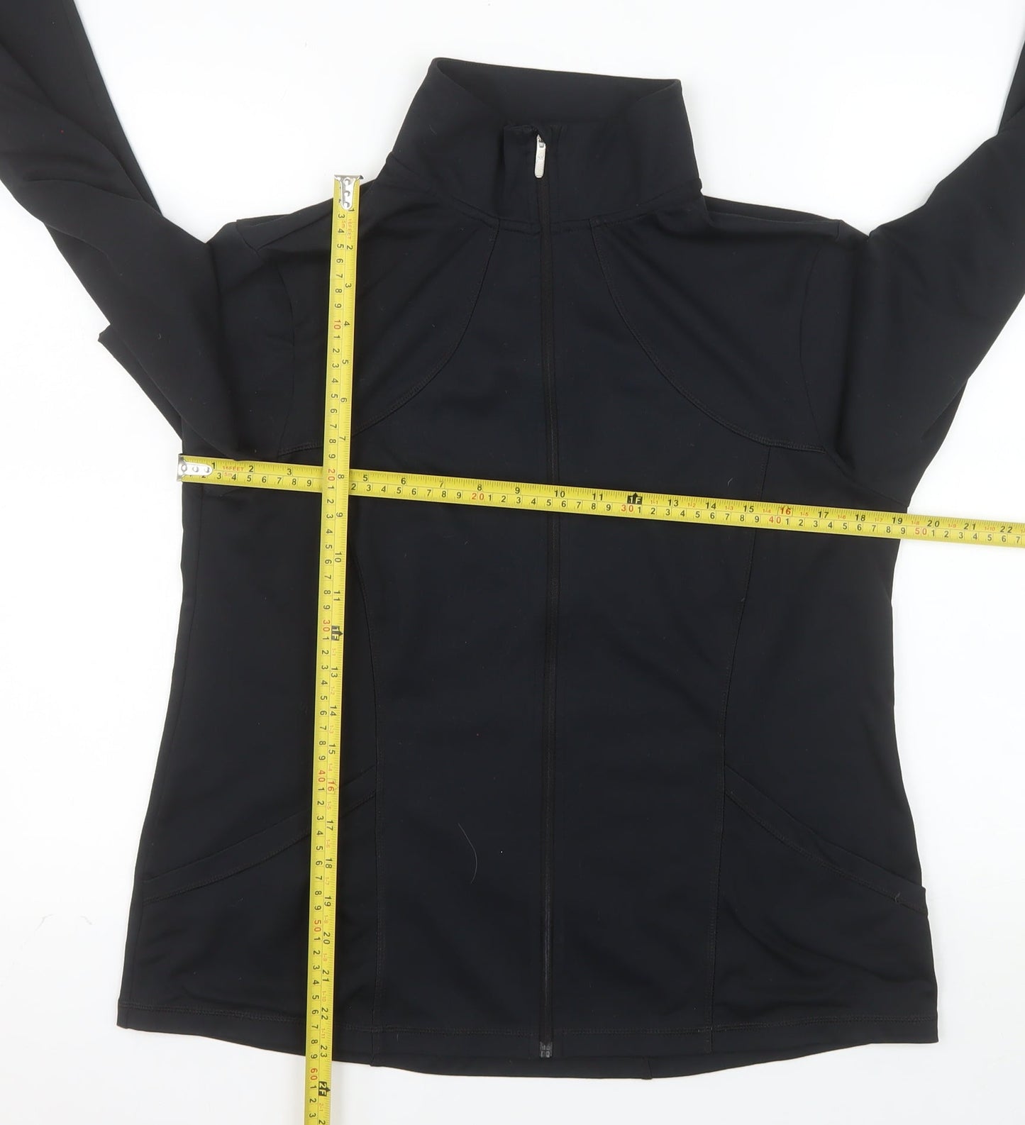 Apana Women's Black Full Zip Activewear Track Jacket Size L