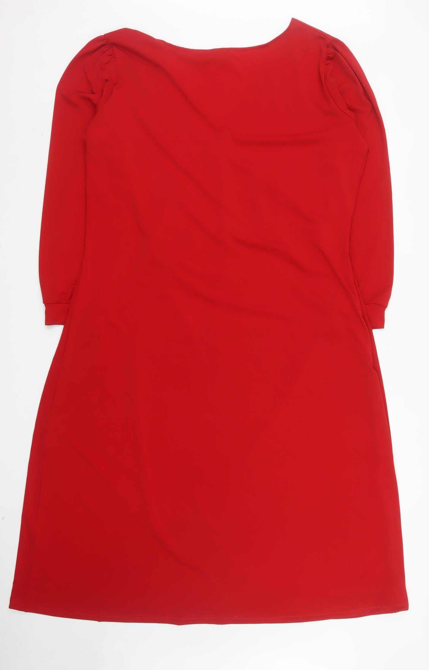 Ruby Daisy Women's Red Long Sleeve Wrap Dress One Size
