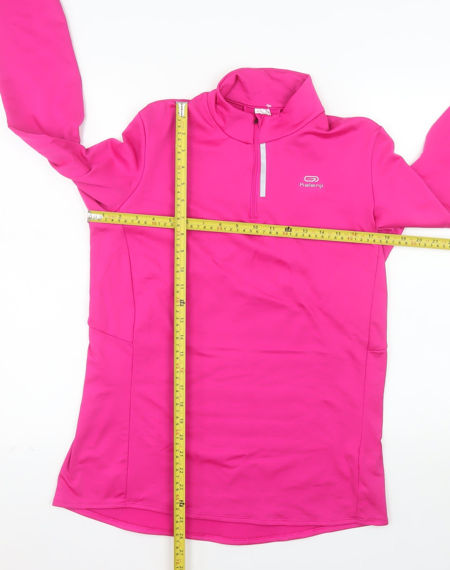 Kalenji Women's Pink Half Zip Long Sleeve Running Sweatshirt UK 16