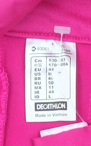 Kalenji Women's Pink Half Zip Long Sleeve Running Sweatshirt UK 16