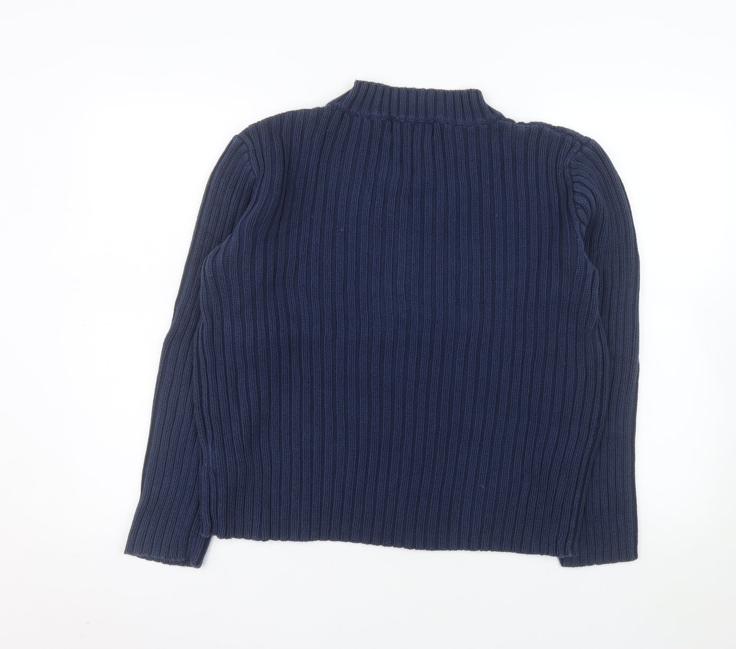 Neutral Territory Men's Blue Lace Up Knit Henley Sweatshirt XL