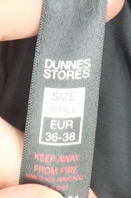 Dunnes Stores Mens Black Long Puffer Coat Hooded Size S