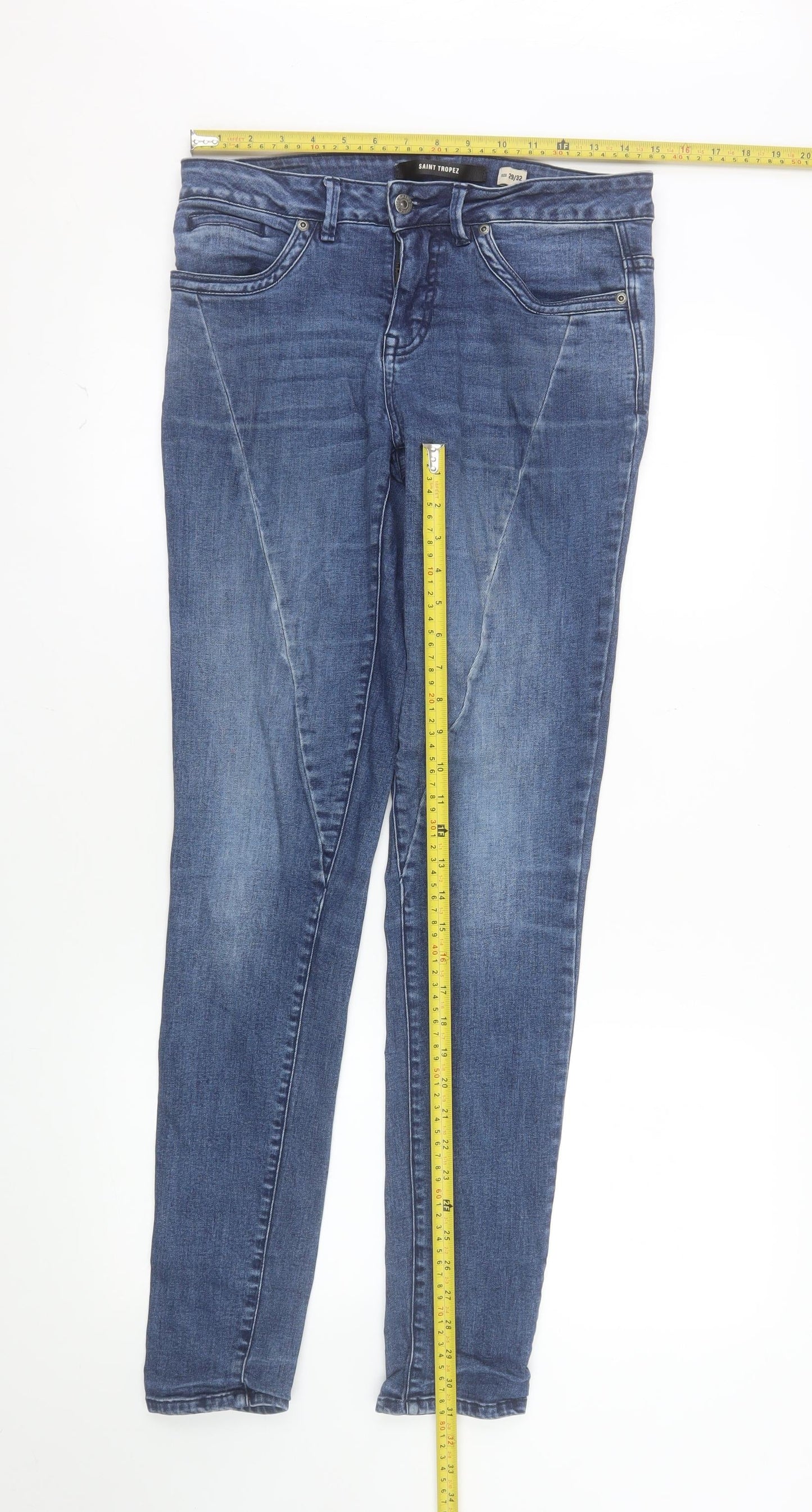 Saint Tropez Women's Blue 29x32 Slim Fit Skinny Denim Jeans