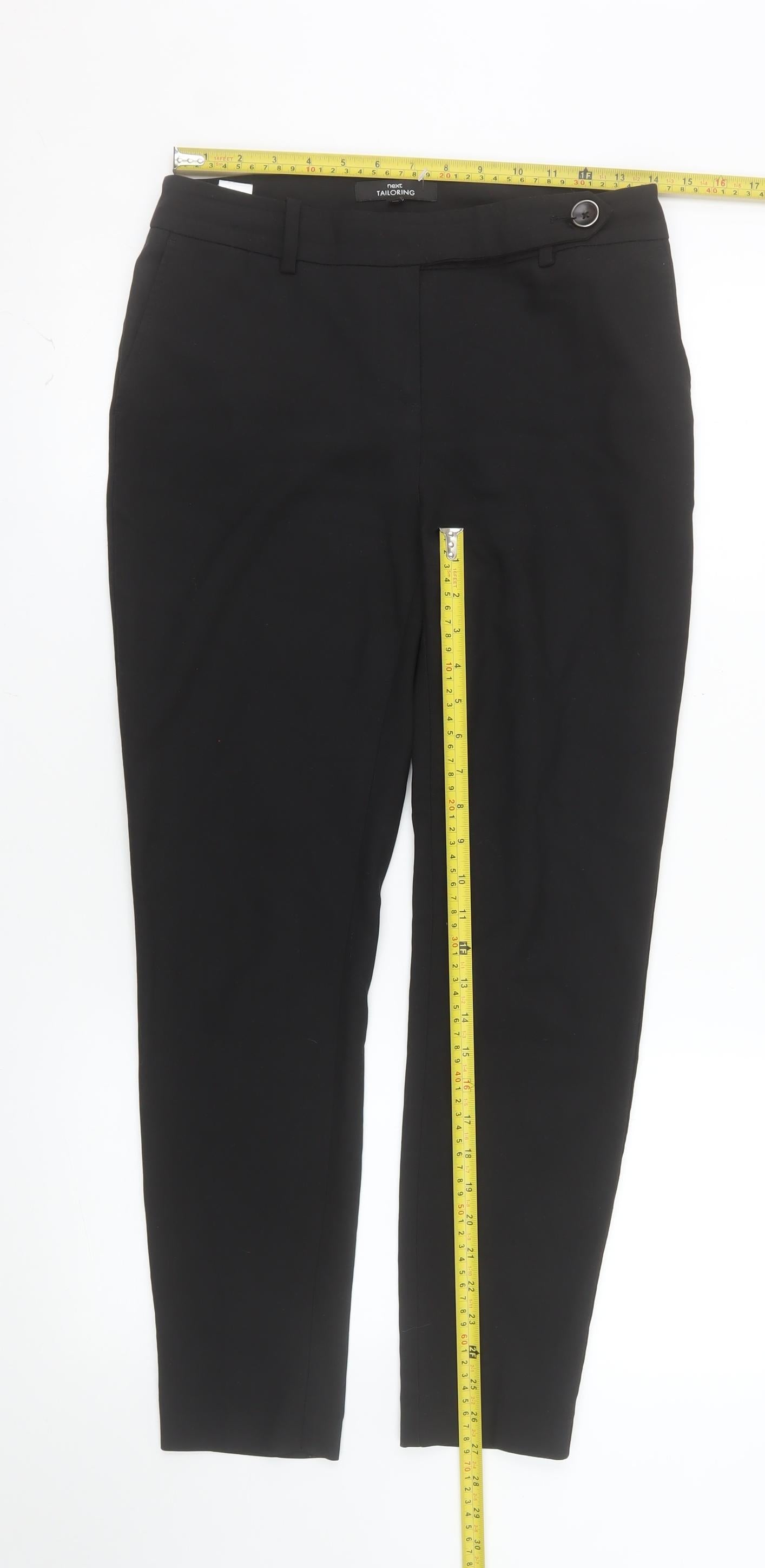 Next Women’s Black Slim Fit Tapered Tailored Trousers Size 8