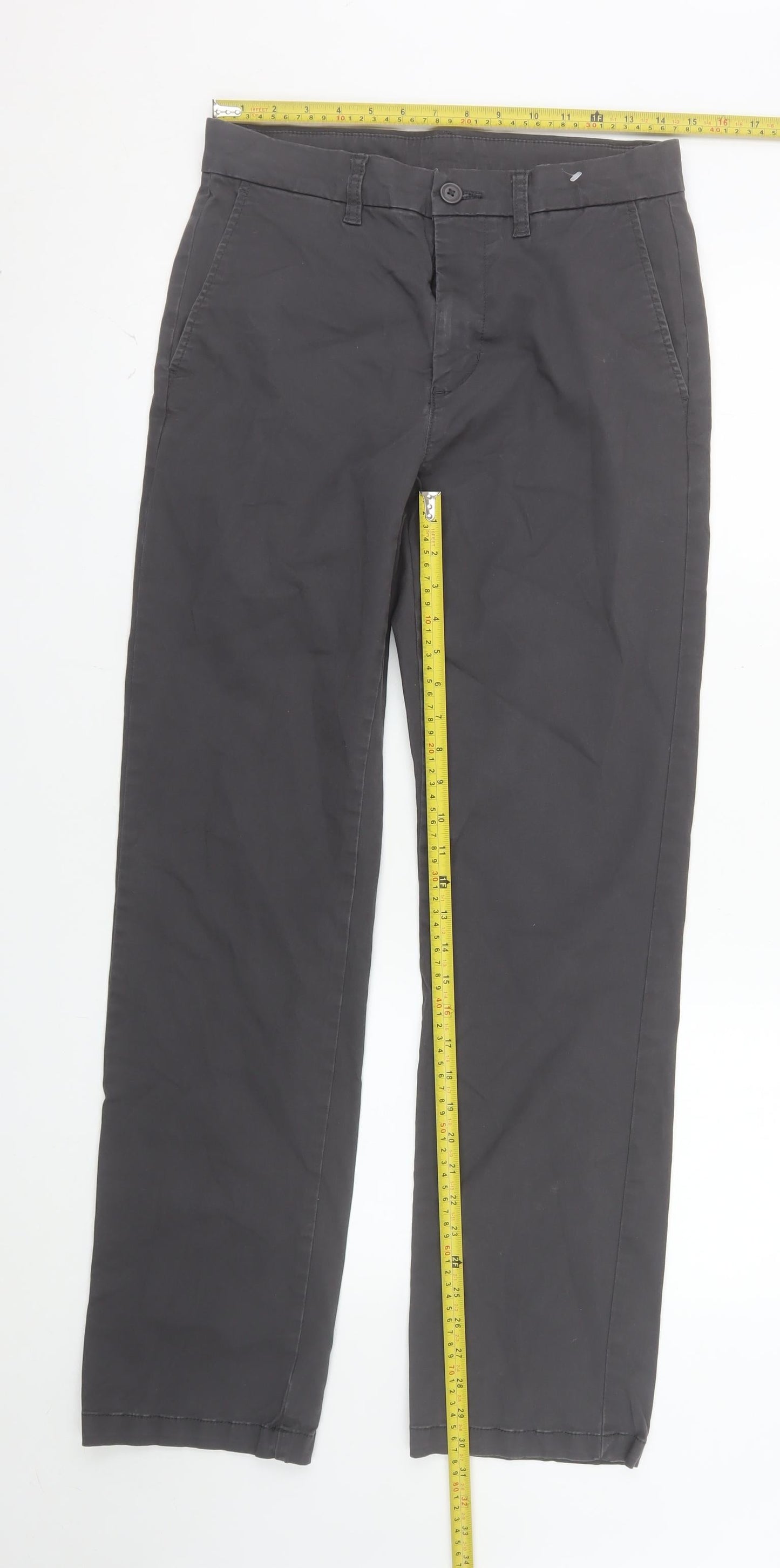 Dunnes Stores Men's Grey Chino Trousers 30W 32L Slim Fit