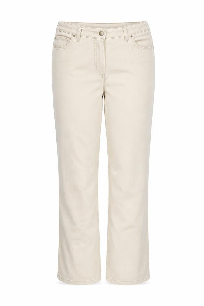 Viyella Petite Women's Beige Chino Trousers Size 16 Cotton Blend