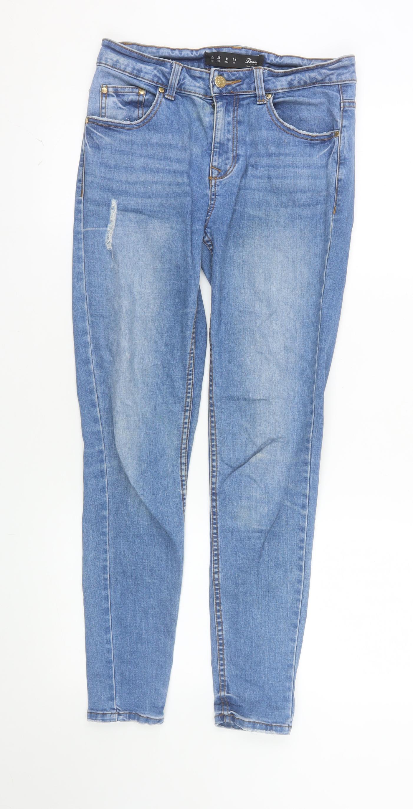 Denim Co. Womens Blue Skinny Mid Rise Stretch Jeans Size 10