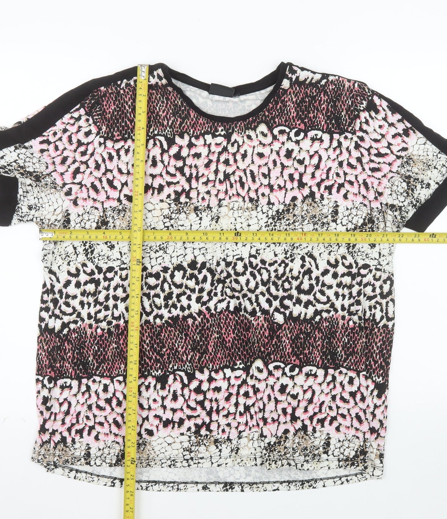 Brandtex Womens Multicoloured Animal Print 2XL Short Sleeve T-Shirt