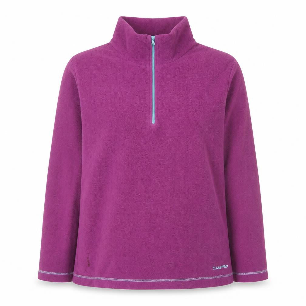 Campri Women's Purple Fleece Pullover Sweatshirt Size 16 1/4 Zip