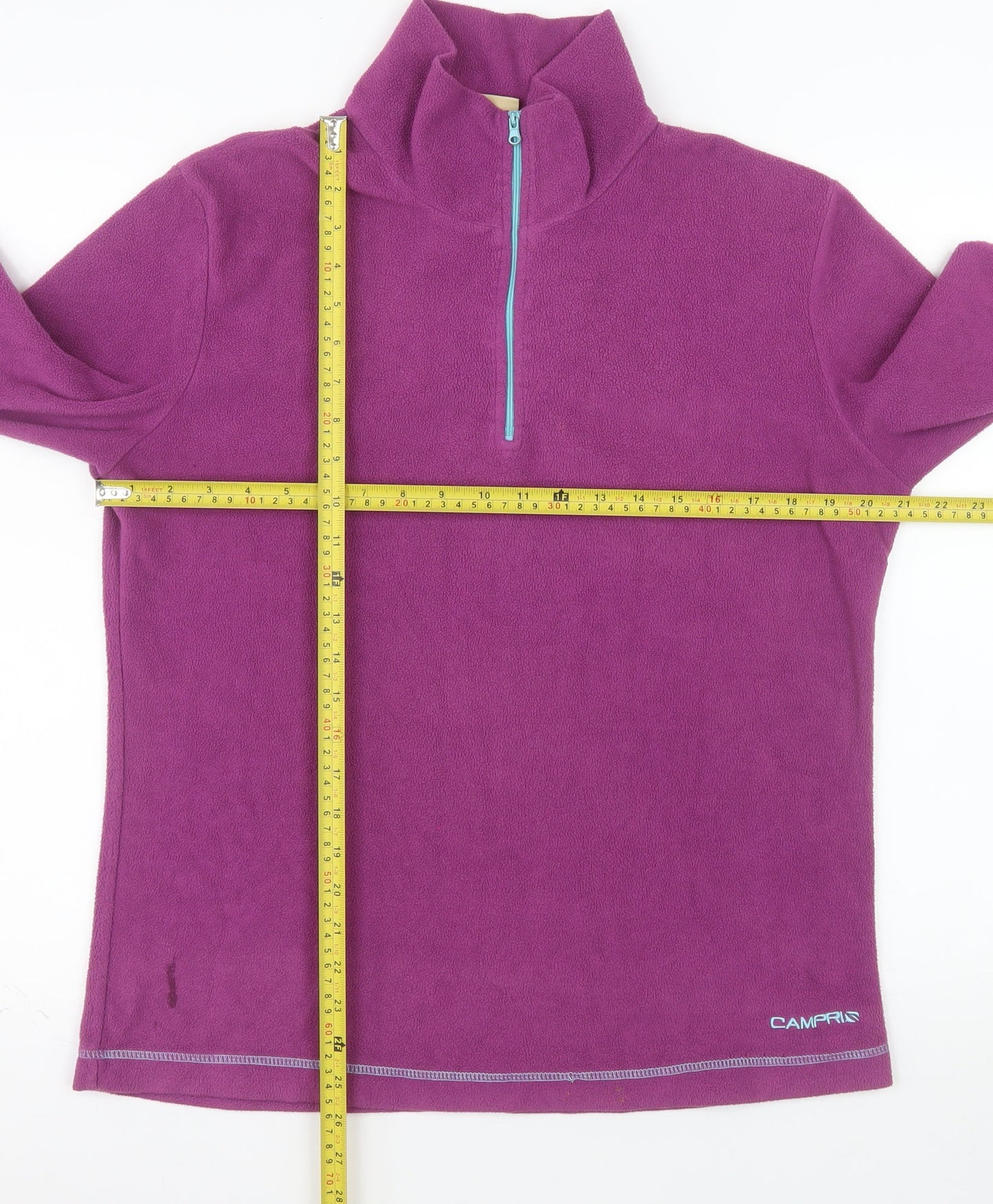 Campri Women's Purple Fleece Pullover Sweatshirt Size 16 1/4 Zip
