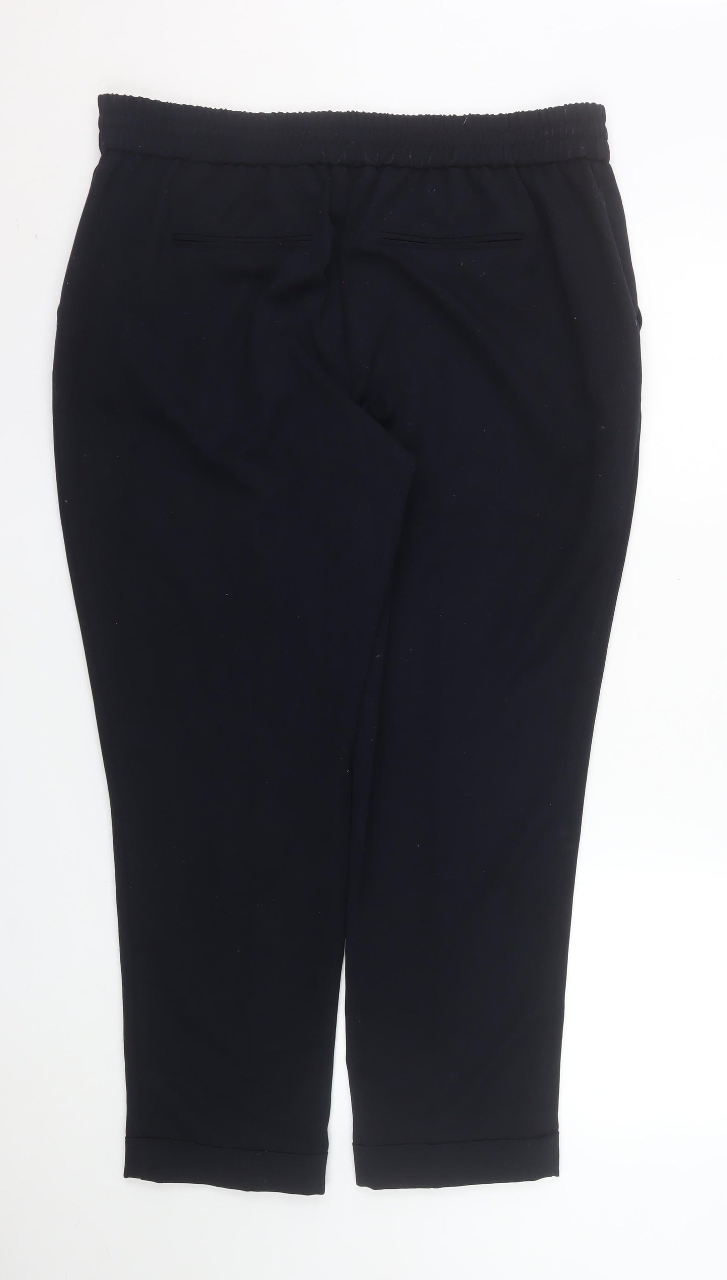 Dunnes Stores Women’s Black Cropped Stretch Trousers Size 16