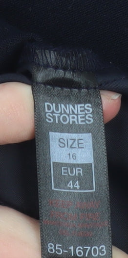 Dunnes Stores Women’s Black Cropped Stretch Trousers Size 16