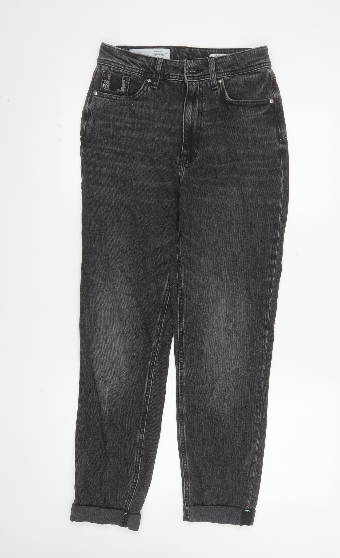 River Island Women’s Black High Rise Mom Jeans Size 8