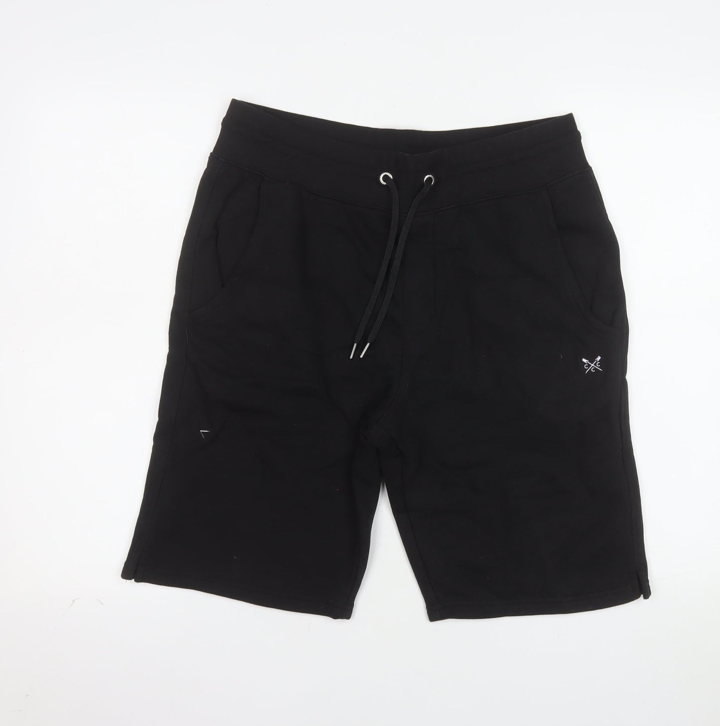 Crew Clothing Company Men's Black M Sweat Shorts with Drawstring Waist