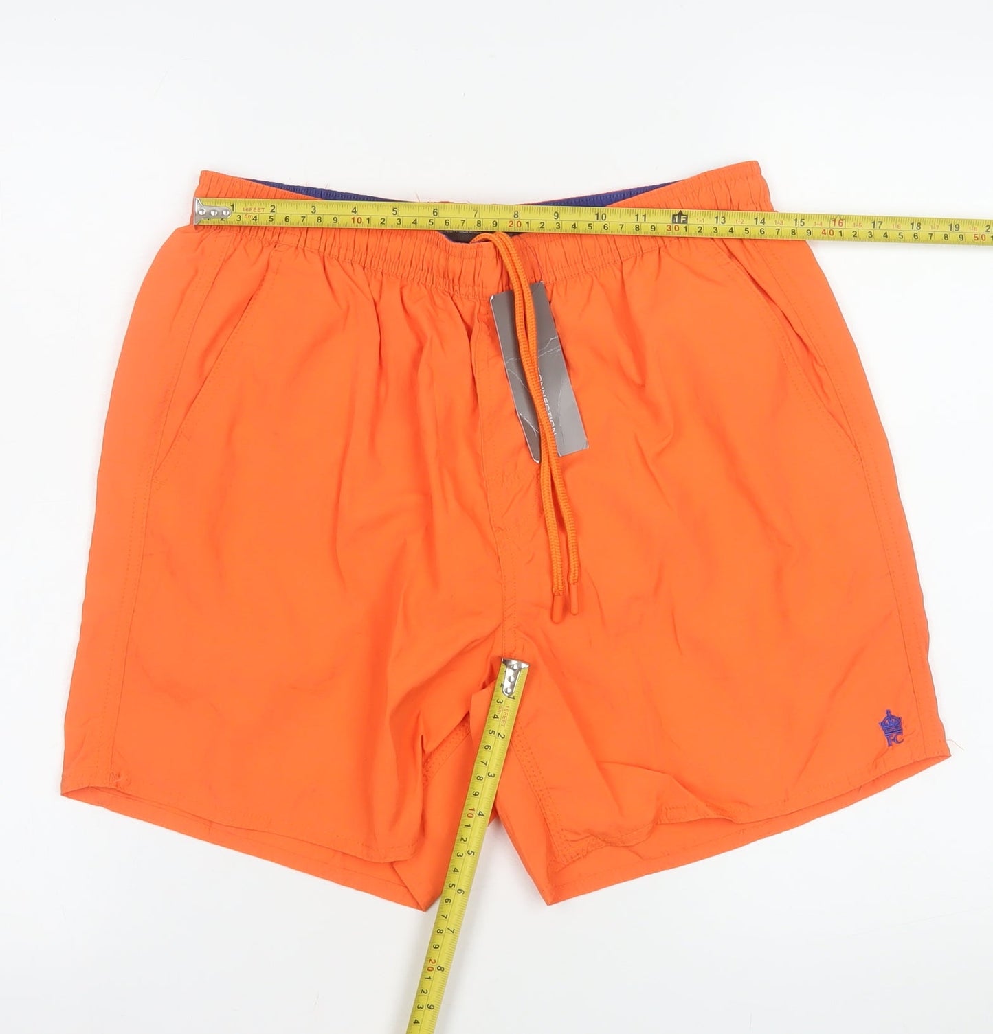French Connection Men's Orange Athletic Swim Shorts Size M