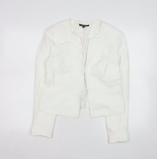 More & More Women's White Cotton Blend Tailored Blazer UK 12