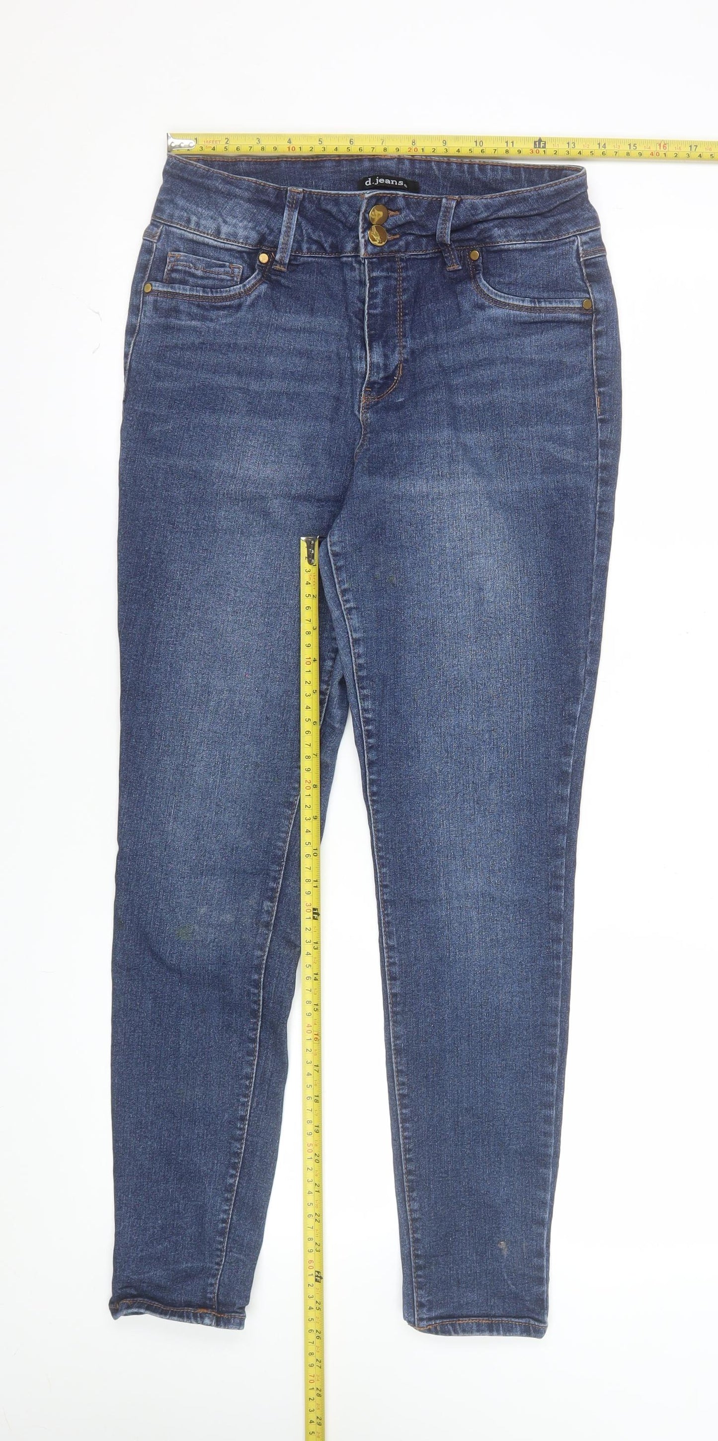 d.jeans Women Blue Size 10 Skinny Slim Fit Stretch Denim Jeans