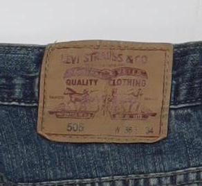 Levi's 505 Men's Blue Regular Fit Straight Denim Jeans W36 L34