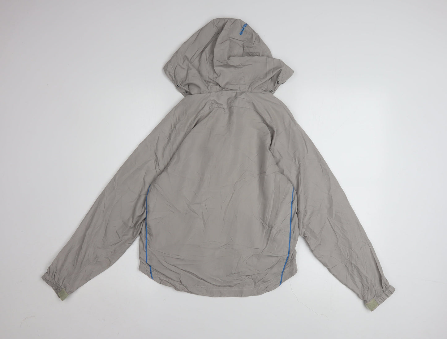 Umbro Boys Grey Hooded Windbreaker Jacket 9-10 Years Lightweight Sportswear