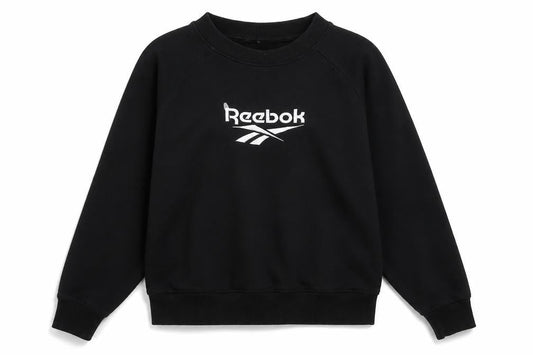 Reebok Classic Black Cotton Pullover Sweatshirt Women S