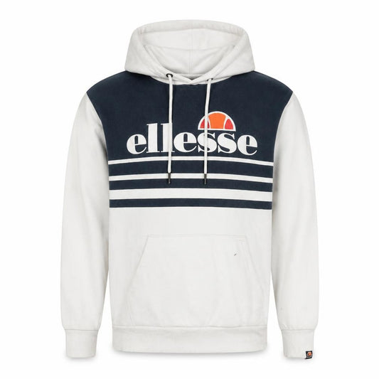 Ellesse Mens White XS Pullover Hoodie with Logo Graphic Print