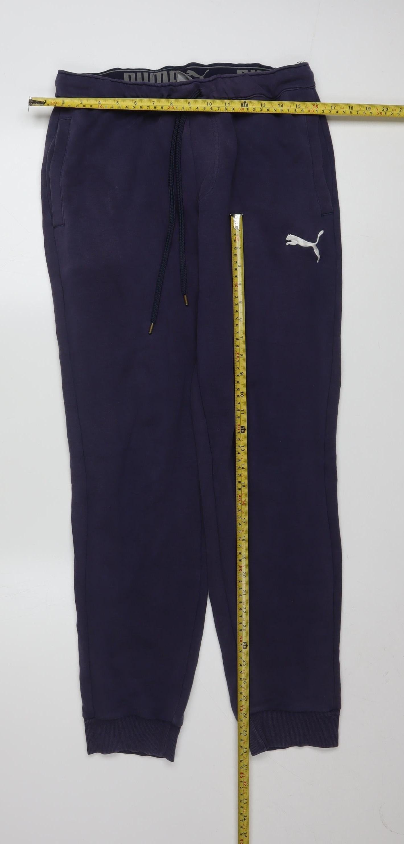 Puma Men's Navy Jogger Sweatpants Medium Cotton Blend Activewear