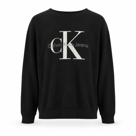 Calvin Klein Jeans Men's Black Logo Pullover Sweatshirt Size S