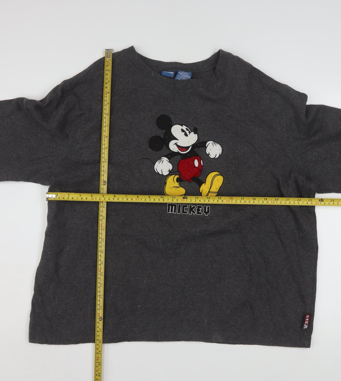 Disney Women’s Grey Mickey Mouse Pullover Sweatshirt XL