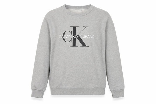 Calvin Klein Jeans Men’s Grey Logo Pullover Sweatshirt XS