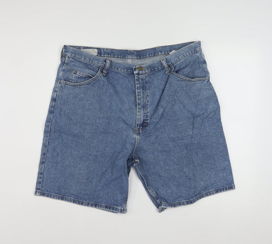 Wrangler Men's Blue Denim Shorts Size 40 Regular Fit Retro Style