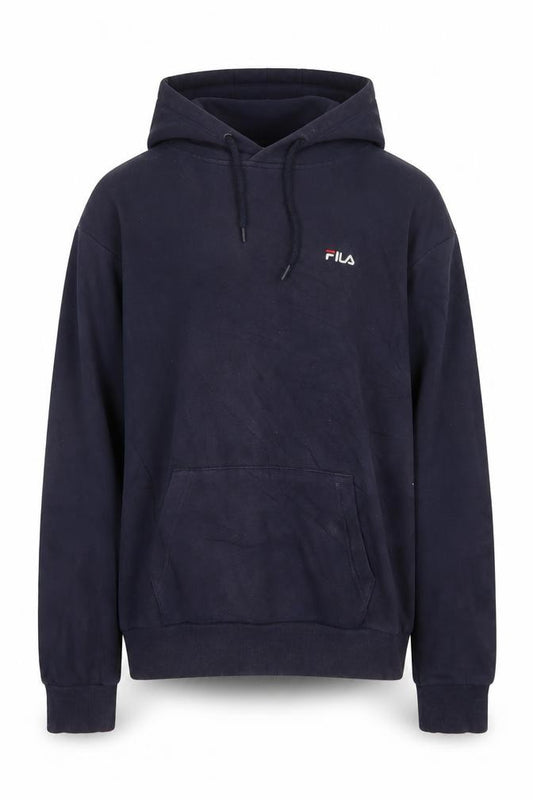 Fila Men's Blue Pullover Hoodie XS Regular Fit Logo Fleece