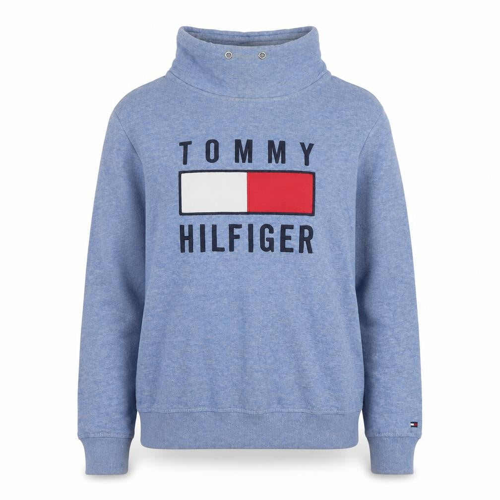 Tommy Hilfiger Women's Blue Logo Pullover Sweatshirt XXS
