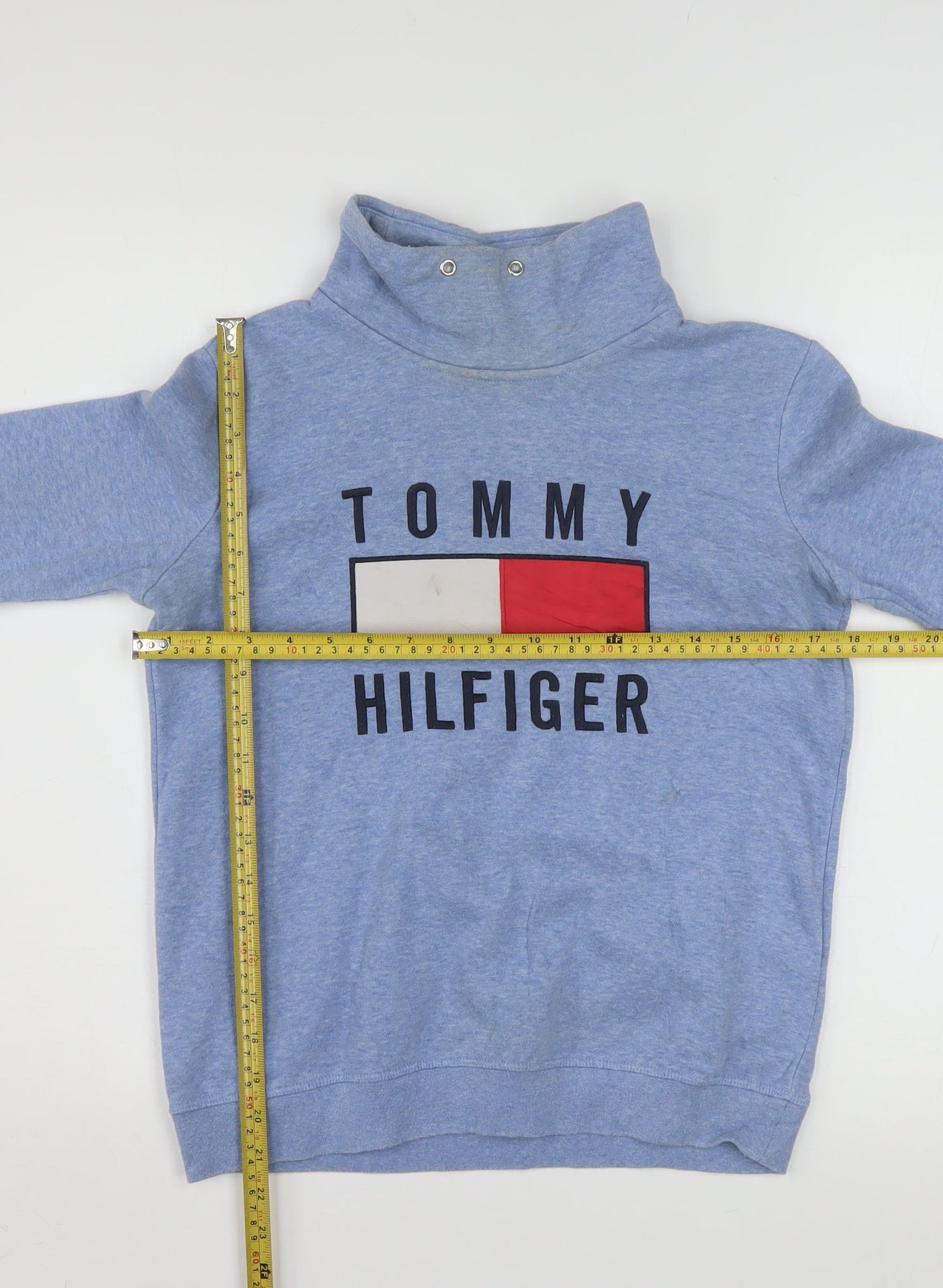 Tommy Hilfiger Women's Blue Logo Pullover Sweatshirt XXS